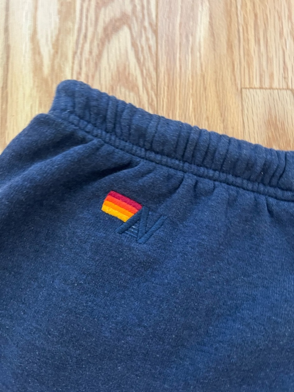 Aviator Nation Sweatpants Blue Rainbow Stripes XS - Picture 3 of 4